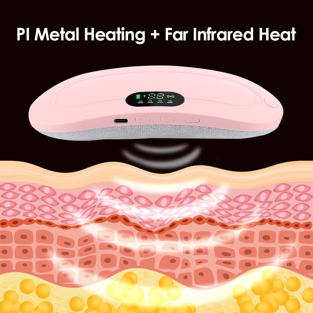 Wireless Menstrual Heating Pad with Massage – Fast Pain Relief & Comfort Belt