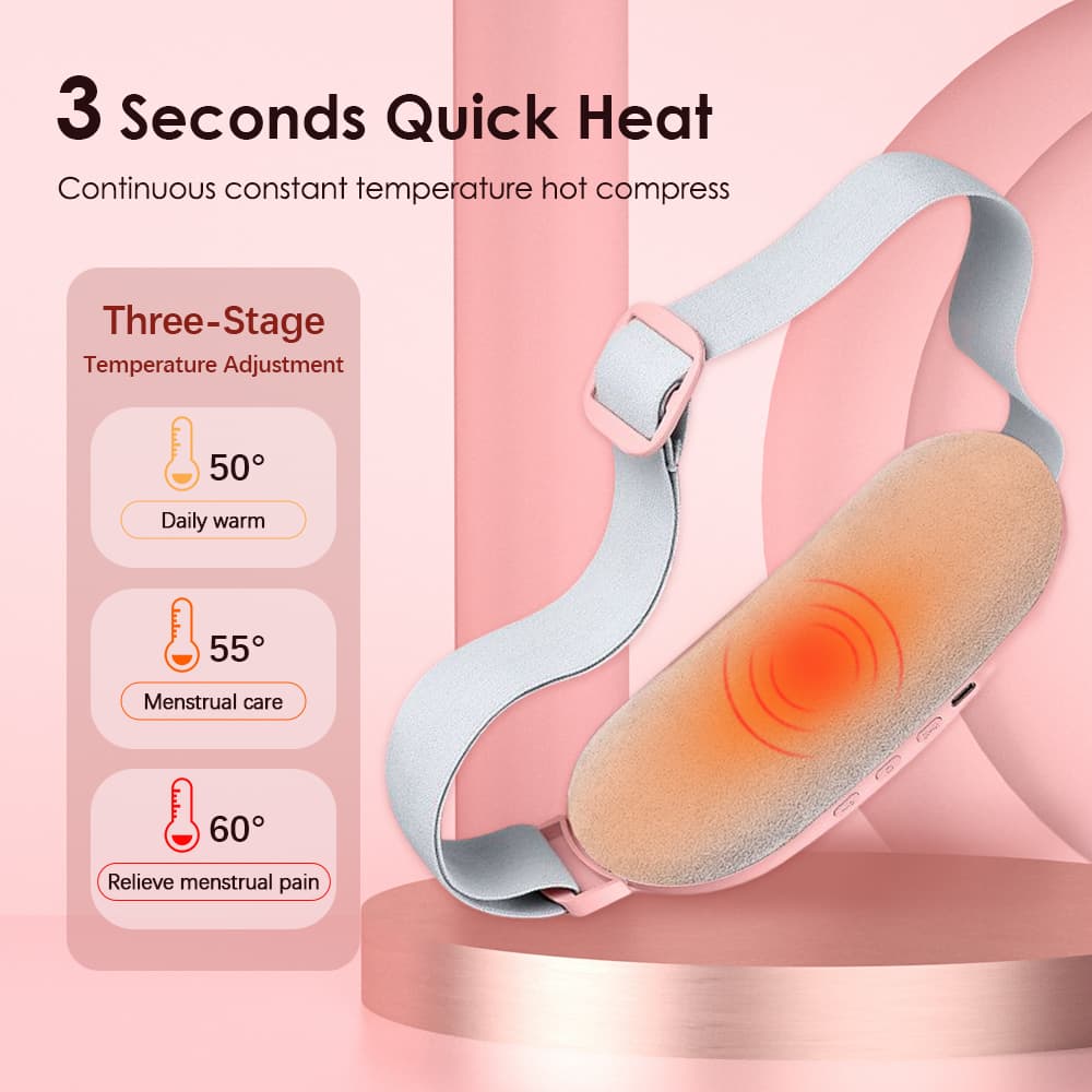 Wireless Menstrual Heating Pad with Massage – Fast Pain Relief & Comfort Belt
