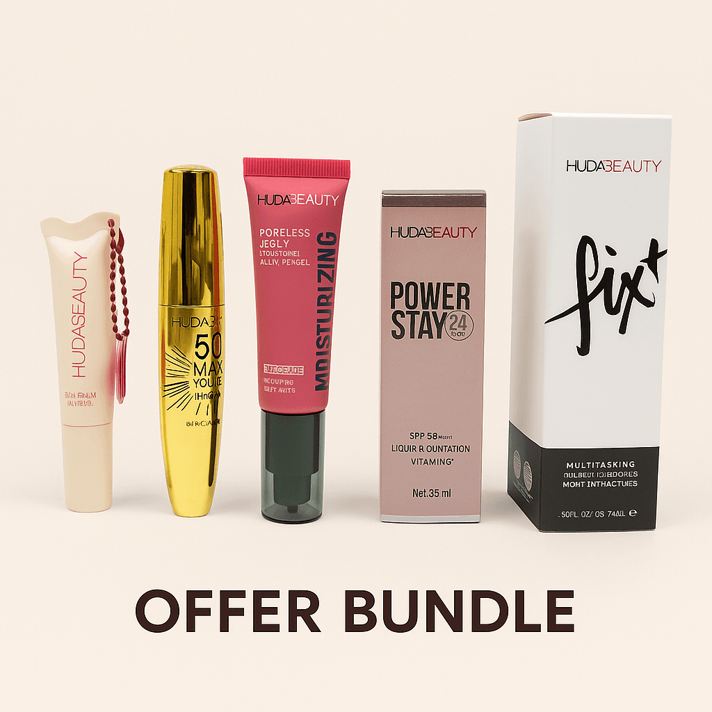 HUDA BEAUTY Makeup Bundle Deal – Free Lip Balm Included