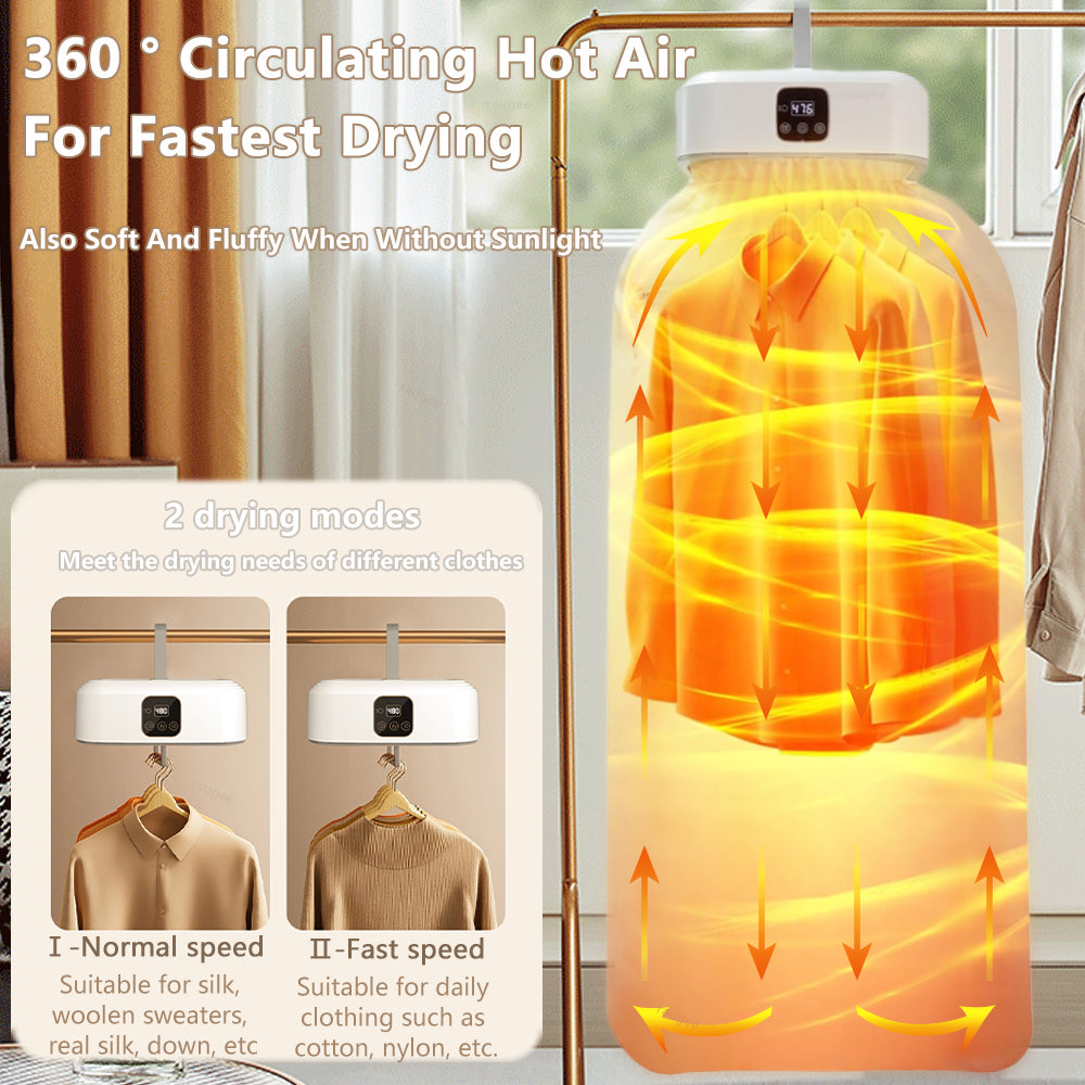 Electric Clothes Drying Machine – Foldable Hot Air Dryer for Fast Drying